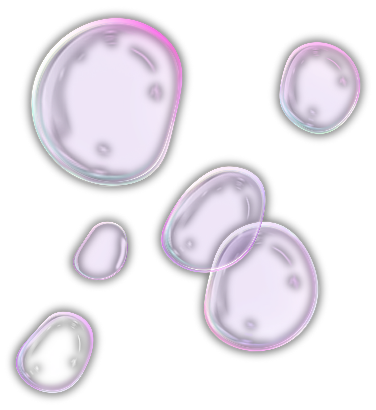 梦幻风格多彩泡泡贴纸-泡泡